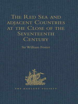 cover image of The Red Sea and Adjacent Countries at the Close of the Seventeenth Century